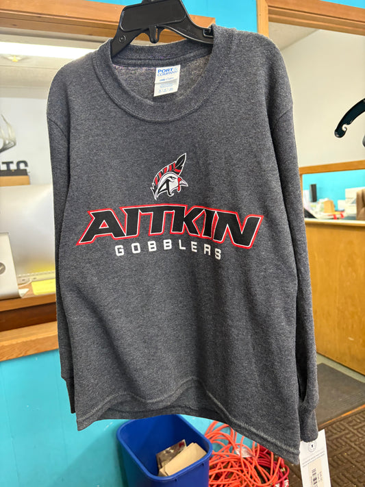 Aitkin Gobbler Dark Grey Youth Long Sleeve