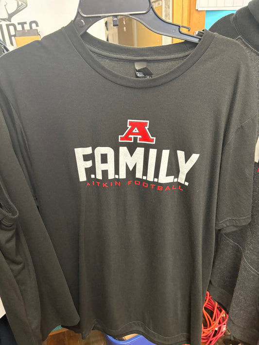 Aitkin Football Black Tee Distract