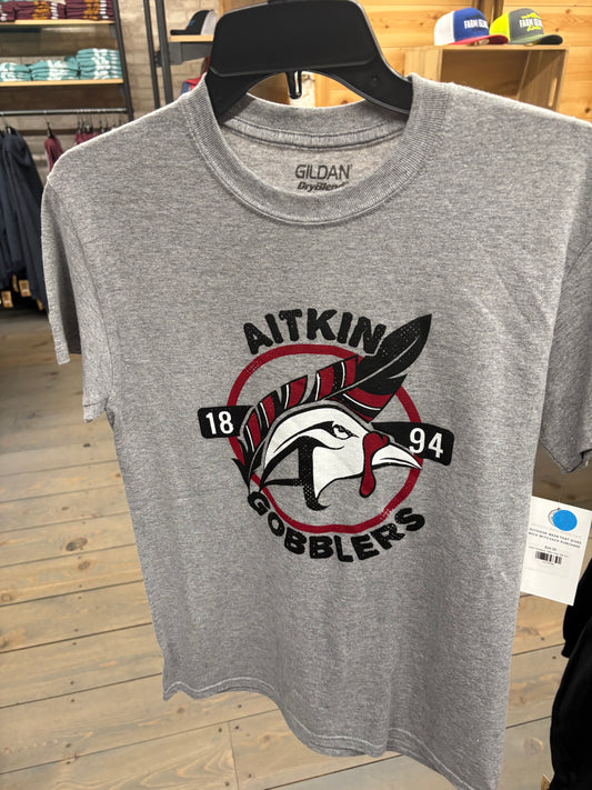 Aitkin Gobblers 1894 Grey Tee Gildan