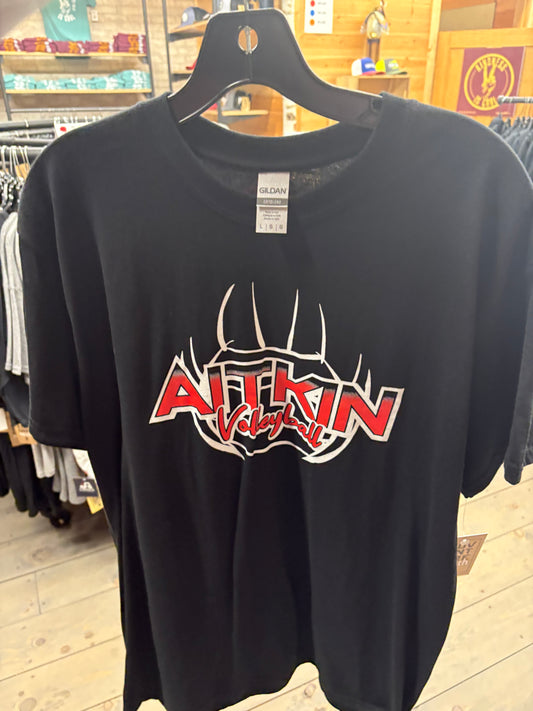 Aitkin Volleyball Black Tee Gildan