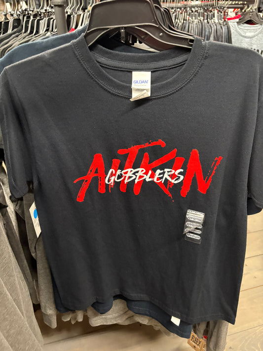 Aitkin Gobblers Gildan Black Tee Youth