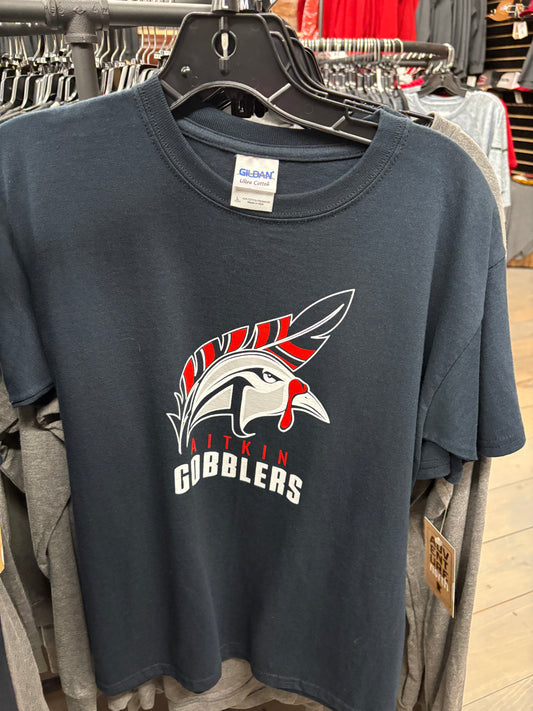 Aitkin Gobbler Head Black Youth Gildan Tee