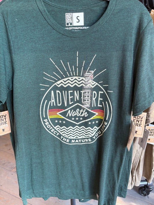ANMN| Adventure North Printed Dark Green Tee