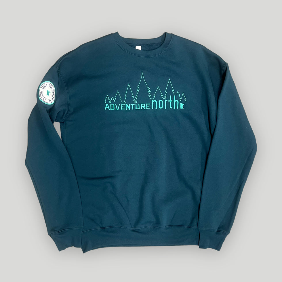 ANMN Drop Shoulder Sponge Fleece Crew Sweatshirt - Atlantic Blue