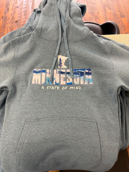 ANMN/Heather blue Minnesota state of mind hoodies
