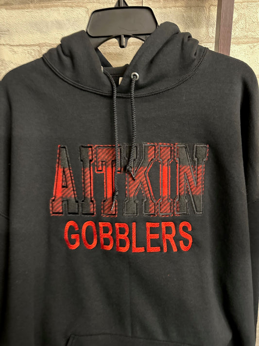 Black Hoodie With Buffalo Plaid Aitkin