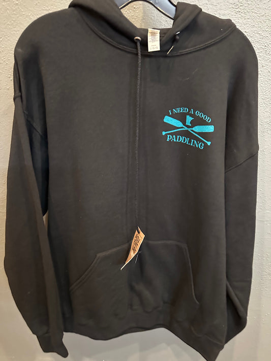 ANMN| Good Paddling Black Hoodie