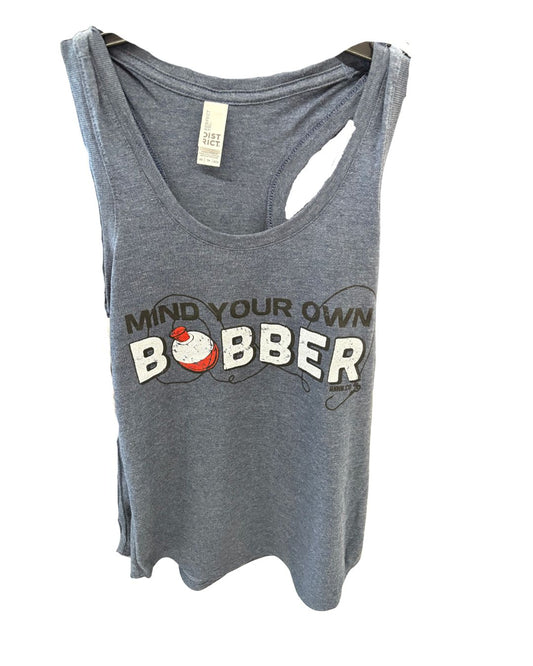 ANMN | Mind Your Own Bobber Heather Navy Blue Tank