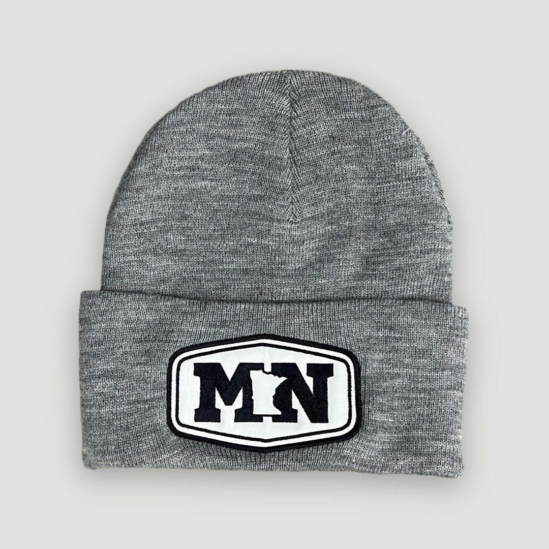 ANMN Sustainable Knit Cuff Beanie - Light Grey