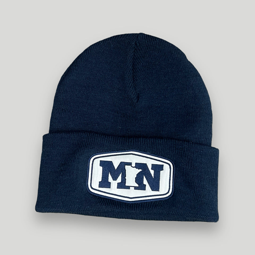 ANMN Sustainable Knit Cuffed Beanie - Navy
